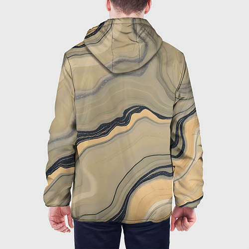 Мужская куртка Песочный мрамор / 3D-Белый – фото 4