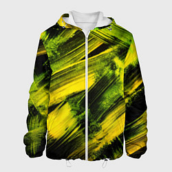 Мужская куртка Мазки краски цвета лайм