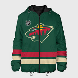 Куртка с капюшоном мужская Миннесота Уайлд хоккей, цвет: 3D-черный