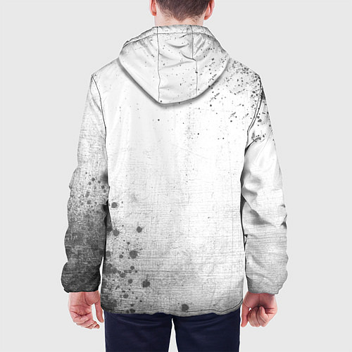 Мужская куртка Rust - white gradient вертикально / 3D-Черный – фото 4