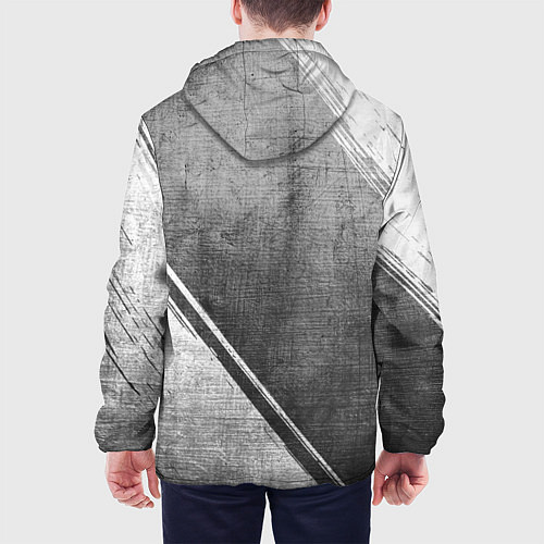 Мужская куртка Green Day - grey gradient вертикально / 3D-Черный – фото 4