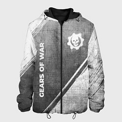 Куртка с капюшоном мужская Gears of War - grey gradient вертикально, цвет: 3D-черный