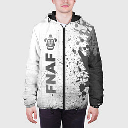 Куртка с капюшоном мужская FNAF - white gradient по-вертикали, цвет: 3D-черный — фото 2