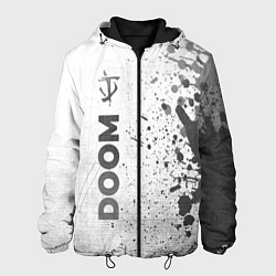 Куртка с капюшоном мужская Doom - white gradient по-вертикали, цвет: 3D-черный