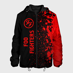 Куртка с капюшоном мужская Foo Fighters - red gradient по-вертикали, цвет: 3D-черный