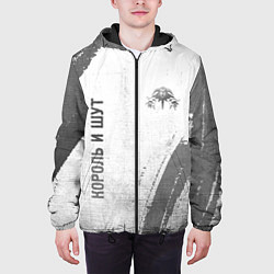 Куртка с капюшоном мужская Король и Шут - white gradient вертикально, цвет: 3D-черный — фото 2