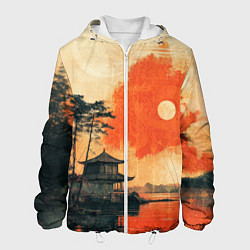 Мужская куртка Рыбацкий дом на закате
