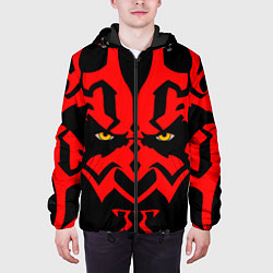 Куртка с капюшоном мужская Лицо Дарт Мола, цвет: 3D-черный — фото 2