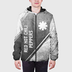 Куртка с капюшоном мужская Red Hot Chili Peppers - grey gradient вертикально, цвет: 3D-черный — фото 2