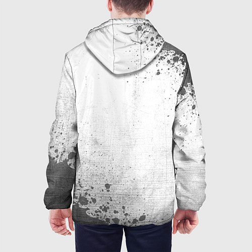 Мужская куртка Fall Out Boy - white gradient вертикально / 3D-Черный – фото 4