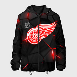 Куртка с капюшоном мужская Детройт Ред Уингз - плиты с подсветкой, цвет: 3D-черный