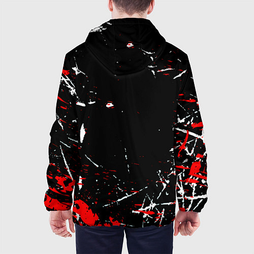 Мужская куртка Monster energy штрихи / 3D-Белый – фото 4