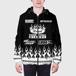 Куртка с капюшоном мужская Dead black - Bones, цвет: 3D-черный — фото 2
