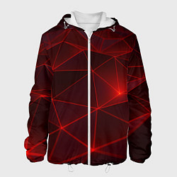 Мужская куртка Красные полигоны с неоном