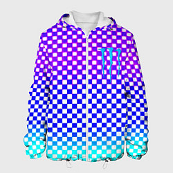 Мужская куртка Monster шахматная клетка градиент