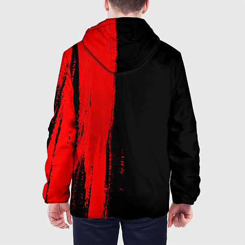 Мужская куртка Black Sabbath - red gradient по-вертикали / 3D-Черный – фото 4