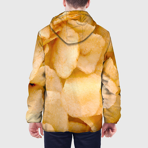 Мужская куртка Чипсы текстура / 3D-Белый – фото 4