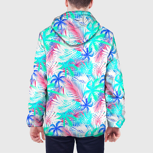 Мужская куртка Palm blue light blue / 3D-Белый – фото 4