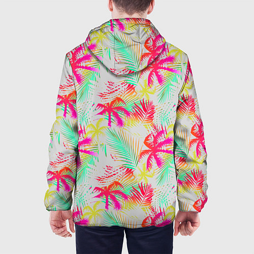 Мужская куртка Palm yellow pink / 3D-Белый – фото 4