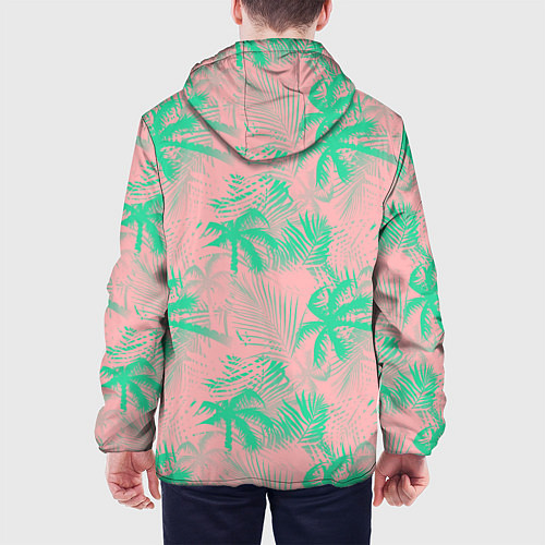 Мужская куртка Palm turquoise pink / 3D-Белый – фото 4