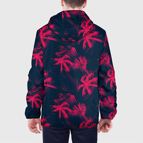 Мужская куртка Palm pink black / 3D-Белый – фото 4