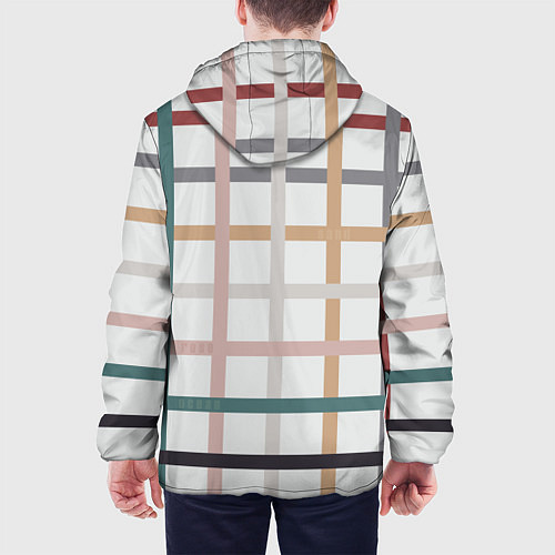 Мужская куртка Плетенка пастельная / 3D-Белый – фото 4