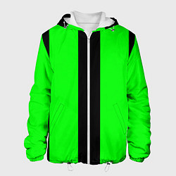 Мужская куртка Color green black line