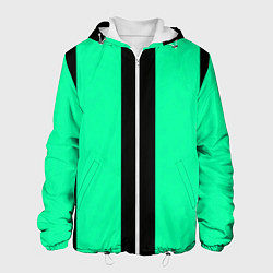 Мужская куртка Color turquoise black line