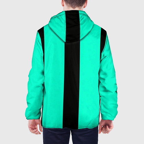 Мужская куртка Color light blue white line / 3D-Белый – фото 4