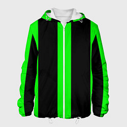 Мужская куртка Color green black lines