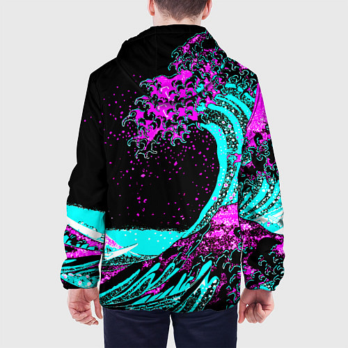 Мужская куртка Doom самураи неоновая волна / 3D-Белый – фото 4