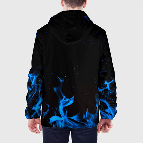 Мужская куртка Дум огонь лого / 3D-Белый – фото 4