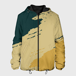 Мужская куртка Желто-зеленые абстрактные полосы