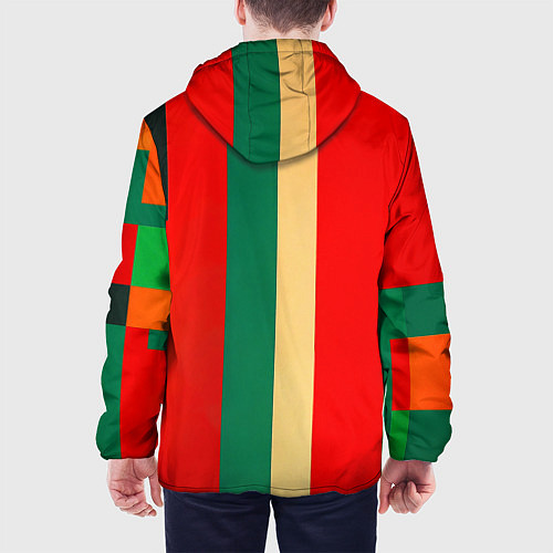 Мужская куртка Милитари девушка на оружейной башне ретрофутуризм / 3D-Белый – фото 4