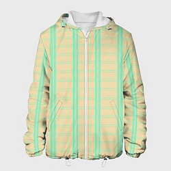 Мужская куртка Color beige cage blue stripes