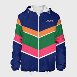 Мужская куртка Тёмно-синий спорт с полосами