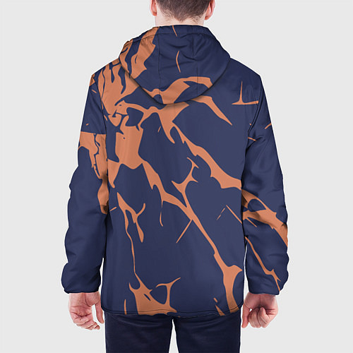 Мужская куртка Разломы на синем / 3D-Белый – фото 4