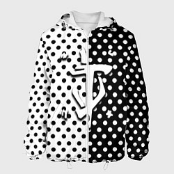 Мужская куртка Doom точки черно белые