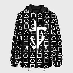 Куртка с капюшоном мужская Doom geometry pattern, цвет: 3D-черный