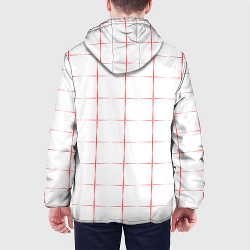 Мужская куртка Color white red crosses / 3D-Белый – фото 4