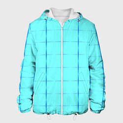 Куртка с капюшоном мужская Сolor blue line, цвет: 3D-белый