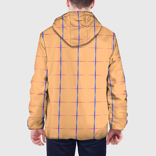 Мужская куртка Color beige blue cross / 3D-Белый – фото 4
