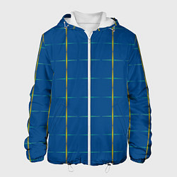 Куртка с капюшоном мужская Color blue yellow cross, цвет: 3D-белый