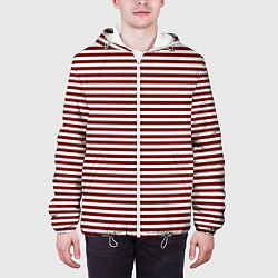 Куртка с капюшоном мужская Тельняшка спецназовца, цвет: 3D-белый — фото 2