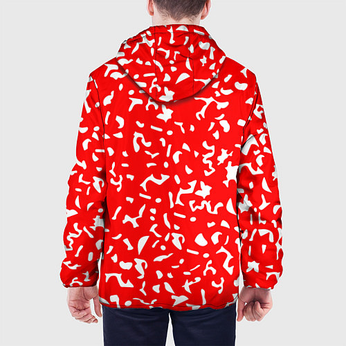 Мужская куртка Красный яркий камуфляж / 3D-Белый – фото 4