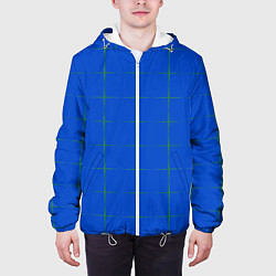 Куртка с капюшоном мужская Color blue stripes, цвет: 3D-белый — фото 2