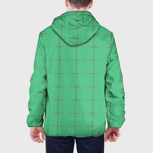 Мужская куртка Color green stripes / 3D-Белый – фото 4