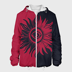 Мужская куртка Солнце красно-синее