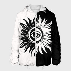 Мужская куртка Солнце черно-белое