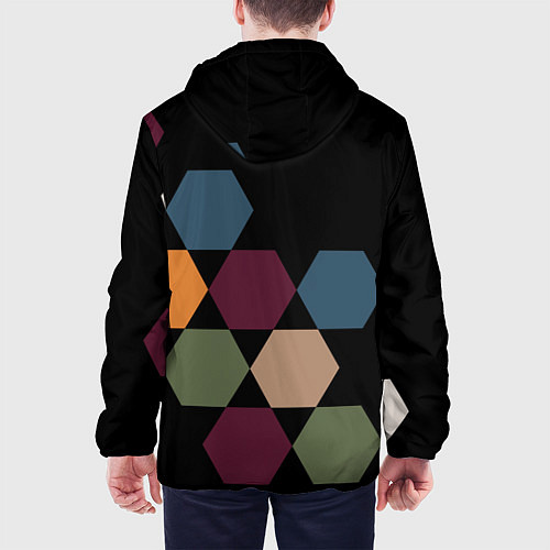 Мужская куртка Honeycombs autumn colors / 3D-Белый – фото 4